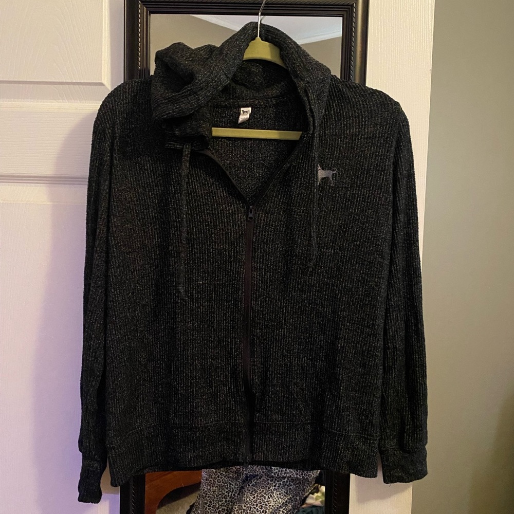The Black Dog brand track suit. Dark Heather gray in wonderful condition.
